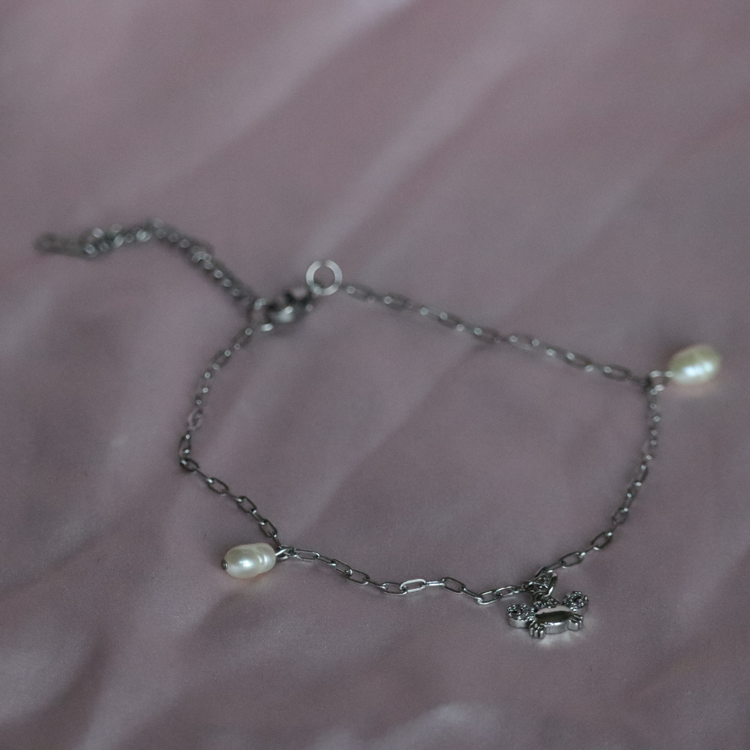 Anklet, Crab & Pearls